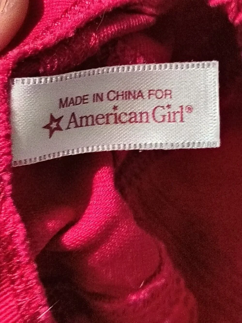 American Girl Red Baseball Cap Girls Rhinestones Adjustable One Size